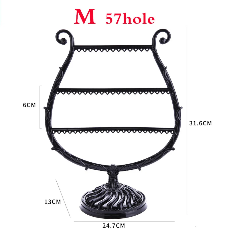 Женские Модные ювелирные изделия случае серьги дисплей полка ювелирных изделий для упаковки вина в форме бокала высокое качество пластик дисплей черный белый