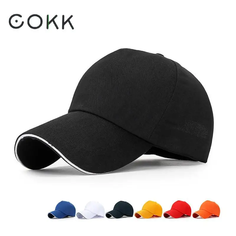 Бейсболка COKK однотонная для мужчин и женщин Кепка бейсбольная регулируемая