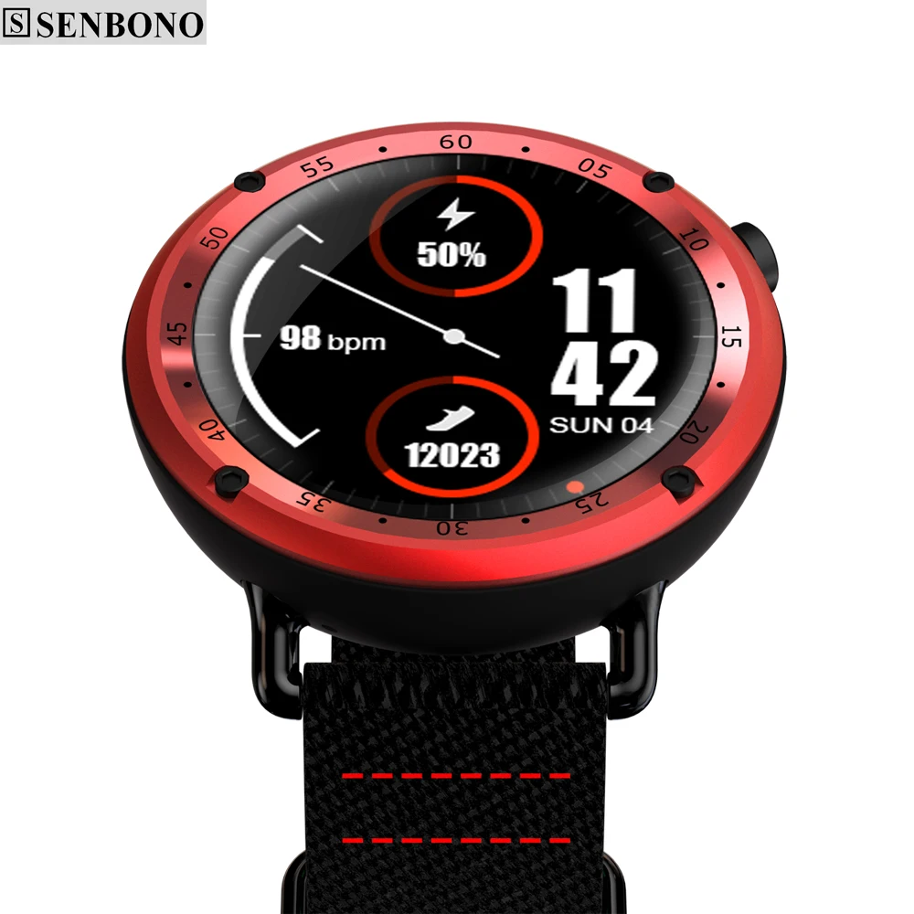 Senbono L19 gps Спорт smart watch Поддержка фитнес трекер компас высота сердечный ритм IP67