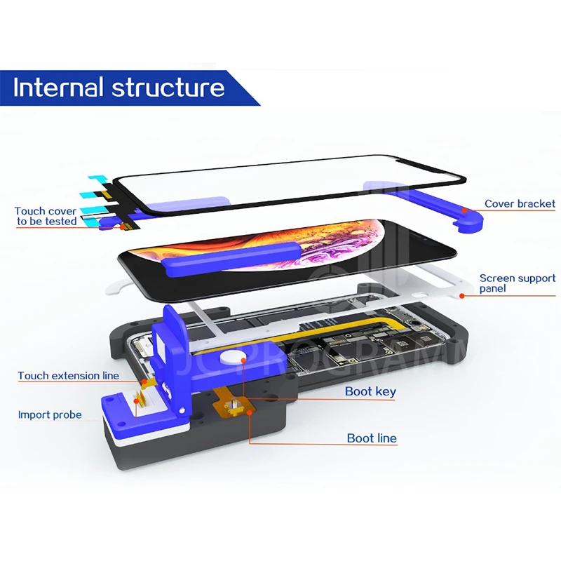 JC TTB-X для IPHONE X XS XSMAX мобильный телефон TP тестовая стойка без сварки ЖК-экран сенсорный светильник