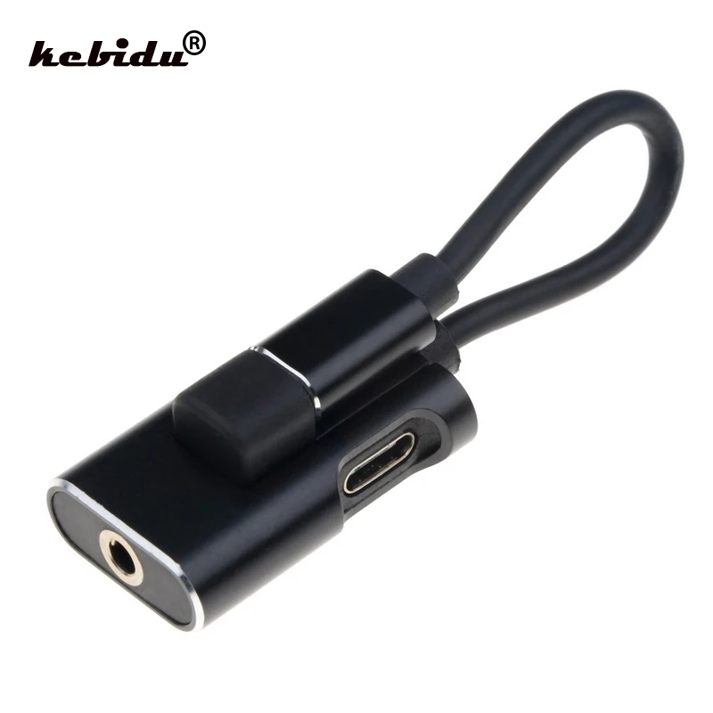 Адаптер для наушников kebidu с разъемом типа C на 3 5 мм зарядное устройство USB Aux