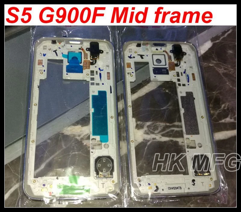 

XCHMFG Replacement Middle Frame for Galaxy S5 G900F Plate Bezel Middle Housing for samsung s5 G900F freeshipping