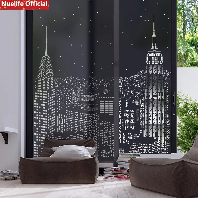Черная Стеклянная фольга для гостиной спальни ресторана детской комнаты