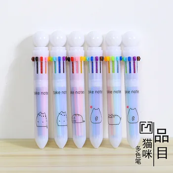 

36pcs/1lot Kawaii Ballpen 12 color Fat Cat Story Ballpoint Pens Pens School Stationery Writing Supplies Office Supplies
