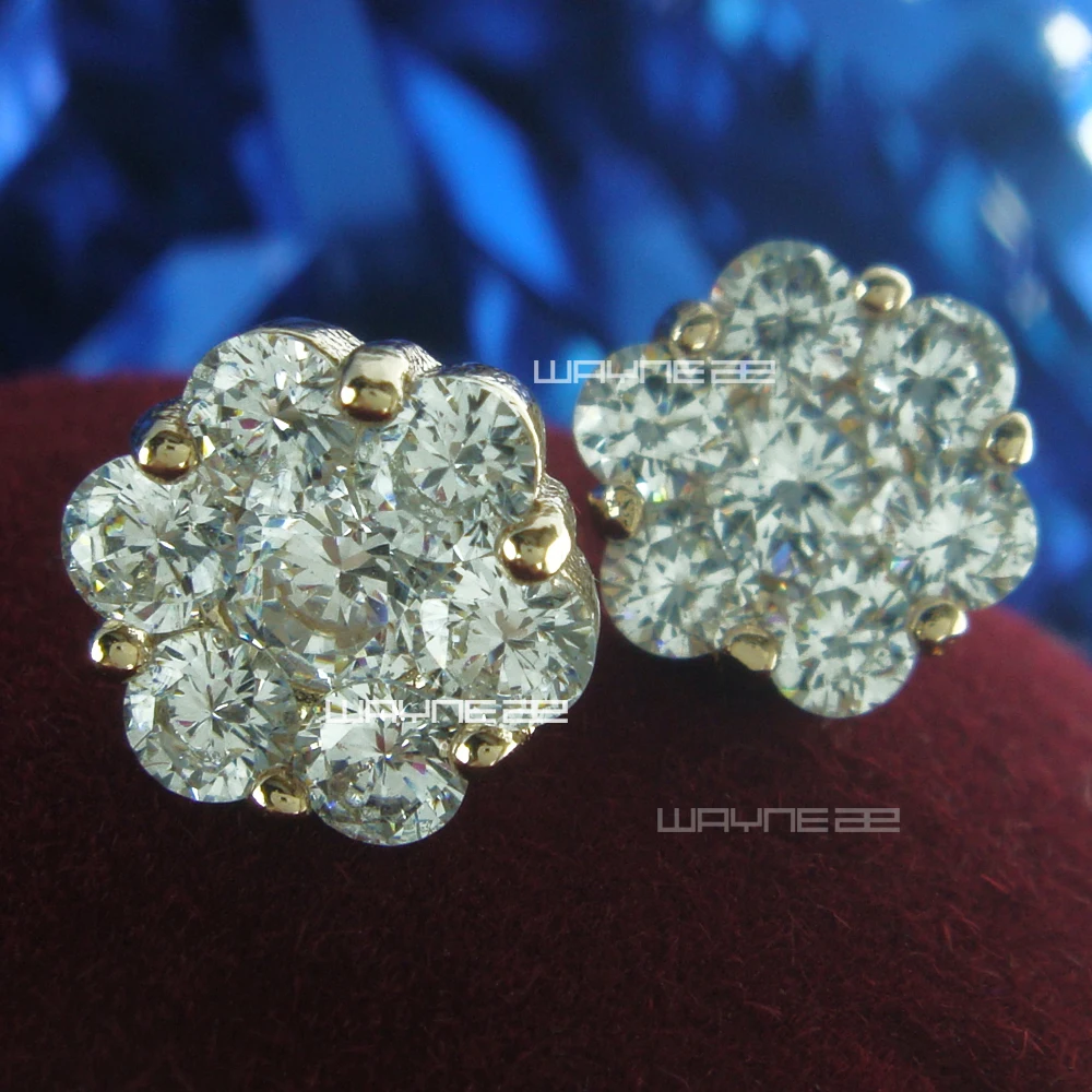 

GOLD Filled With Crystal Stud Earrings E182