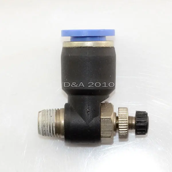 

Pneumatic Fitting Tools Push to Connect Elbow Speed Flow Control OD 10 mm Male Threaded 1/8" METER OUT