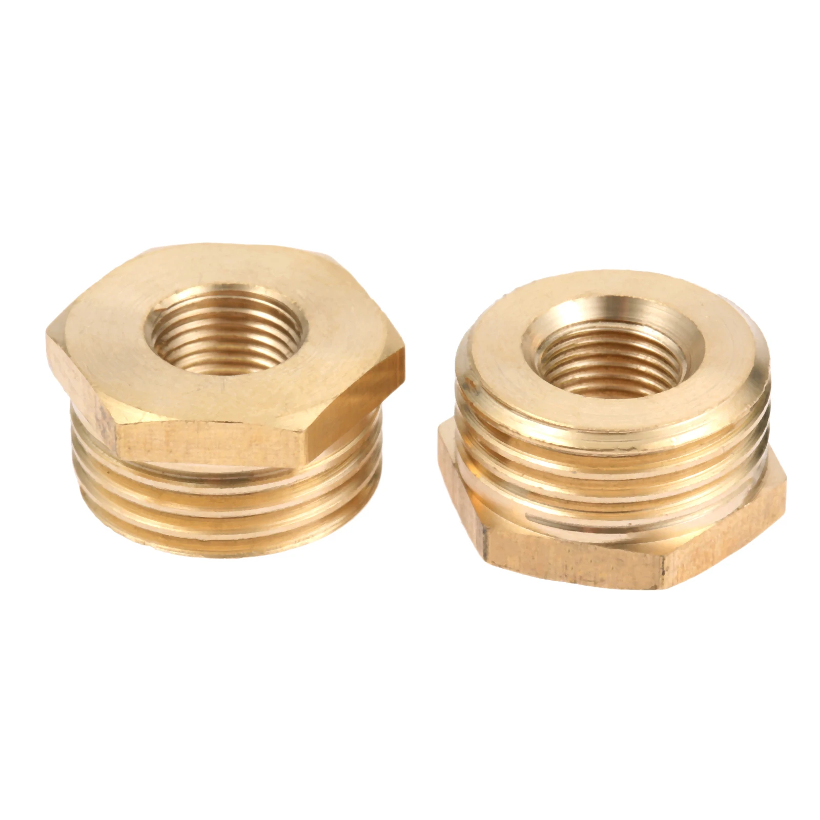 2Pcs 1/8" 1/4" 3/8" 1/2" 3/4"1" Brass Pneumatic Hose Fitting Hex Reducer Bushing Female to Male Change Coupler Connector Adapter