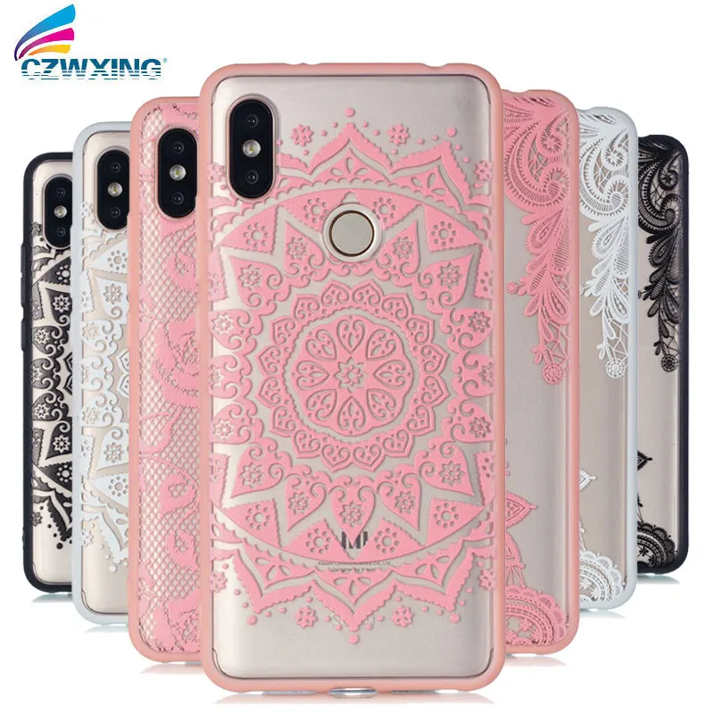 Floral Lace Mandala Case Redmi S2 S 2 Cover Hard PC+TPU Silicone Phone For Xiaomi Global Version Y2 |