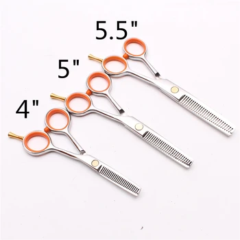 

4.0" 5" 5.5" Engraving Logo Straight Thinning Scissors Hairdressing Scissors Salon Styling Tool Professional Hair Scissors C1017