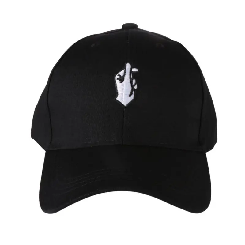 Открытый для мужчин женщин Strapback Бейсбол теннис кепки Регулируемый шапки остроконечные шляпа хип хоп изогнутые - Цвет: Черный