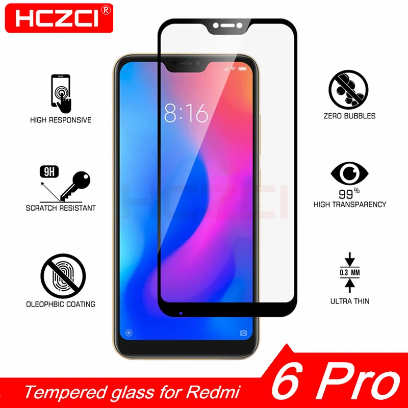 Redmi 6 Pro закаленное стекло для Xiaomi (5 84 &quot) защита экрана HCZCI Высококачественная