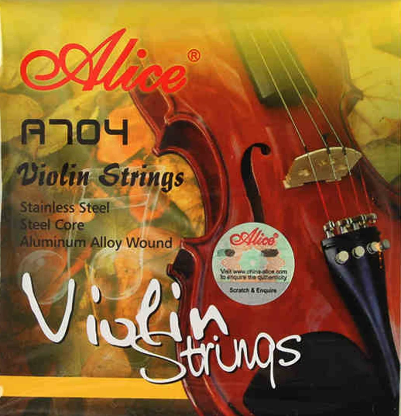 Alice A704 Violin Strings Stainless Steel Alluminum Alloy Wire Steel