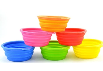 

Free Shipping+Wholesale Pet Dog Cat Pet Silicone Collapsible Travel Feeding Bowl Water Dish,100pcs/lot