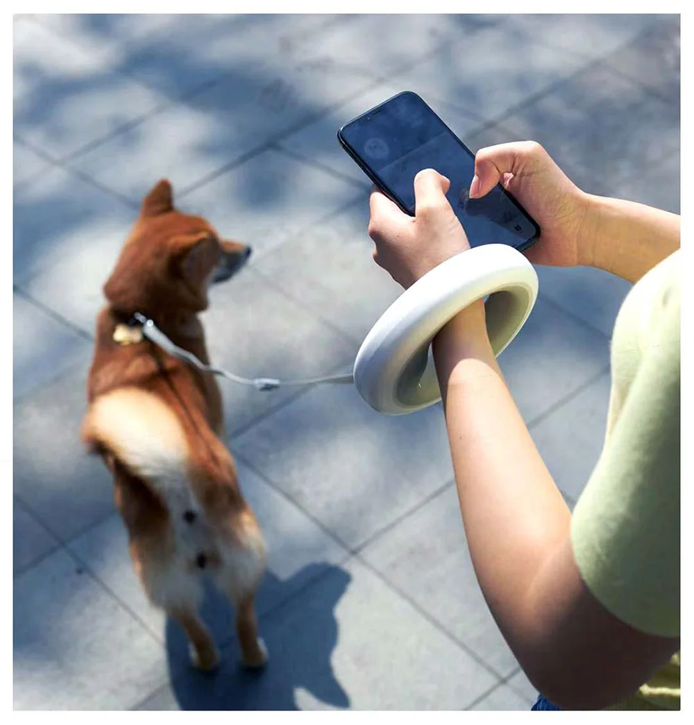 Xiaomi MOESTAR UFO 2,6 м выдвижной поводок для собак USB Перезаряжаемый светодиодный ночник 50 кг статическое натяжение поводок для собак pet Pup