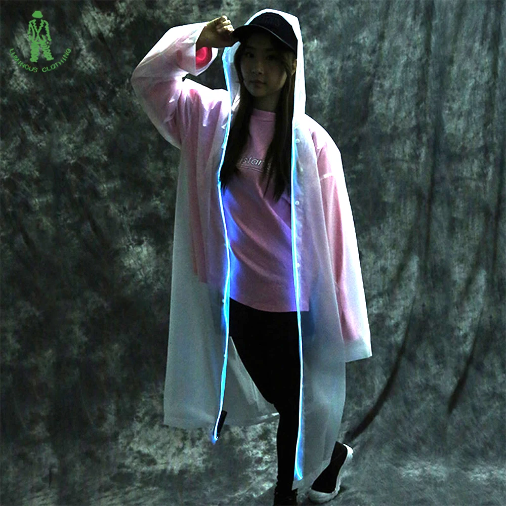 Free Shipping 4pcs Lot El Lighting Raincoat Grand Event Music