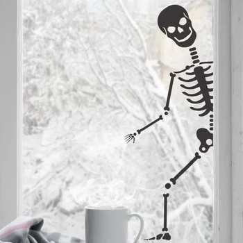 

Bones Horror Fantasy Windows Home Decoration Halloween Holiday Party Vinyl Wall Stickers Bar Entertainment Art Deco Mural WSJ19