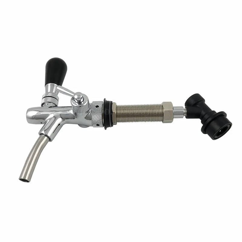Chrome Brass Draft Beer Faucet Kit Kegerator Tap Shank Homebrew