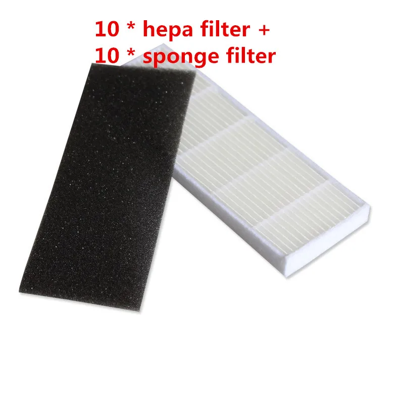 

10 * HEPA filter + 10 * chuwi sponge filter ILIFE A4 robot vacuum cleaner ILIFE A4s A6 A4 cleaning robot vacuum cleaner parts