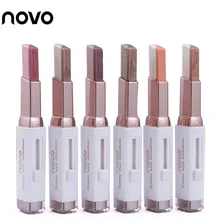Novo dupla cor estéreo gradiente veludo sombra vara shimmer cor da terra sombra de olho creme caneta sombra maquiagem dos olhos conjunto de cosméticos