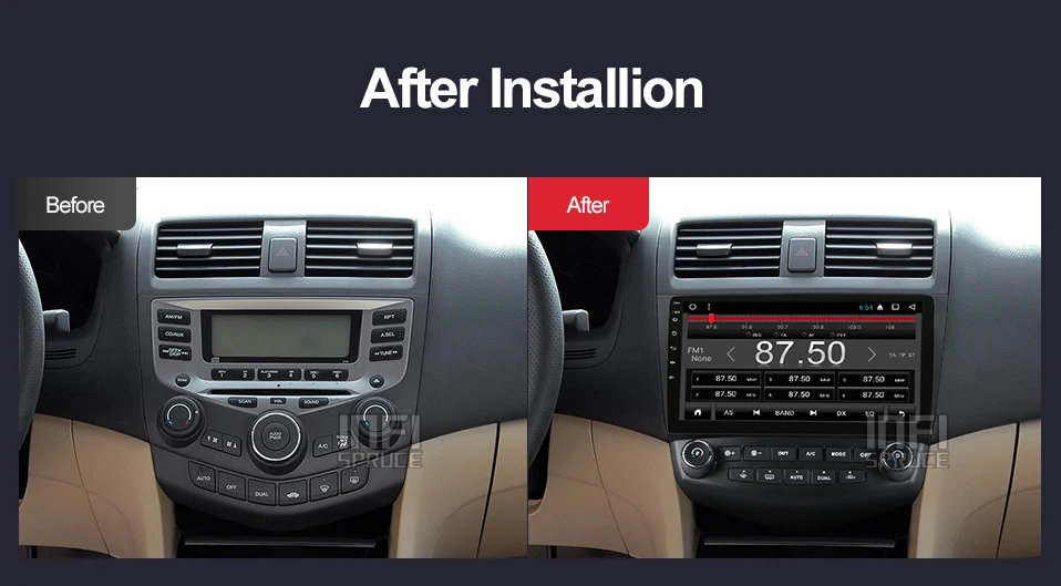 Discount android 8.1 car dvd gps player for honda Honda Accord 7 2003-2007 with radio gps navigation support mirror link steering wheel 4