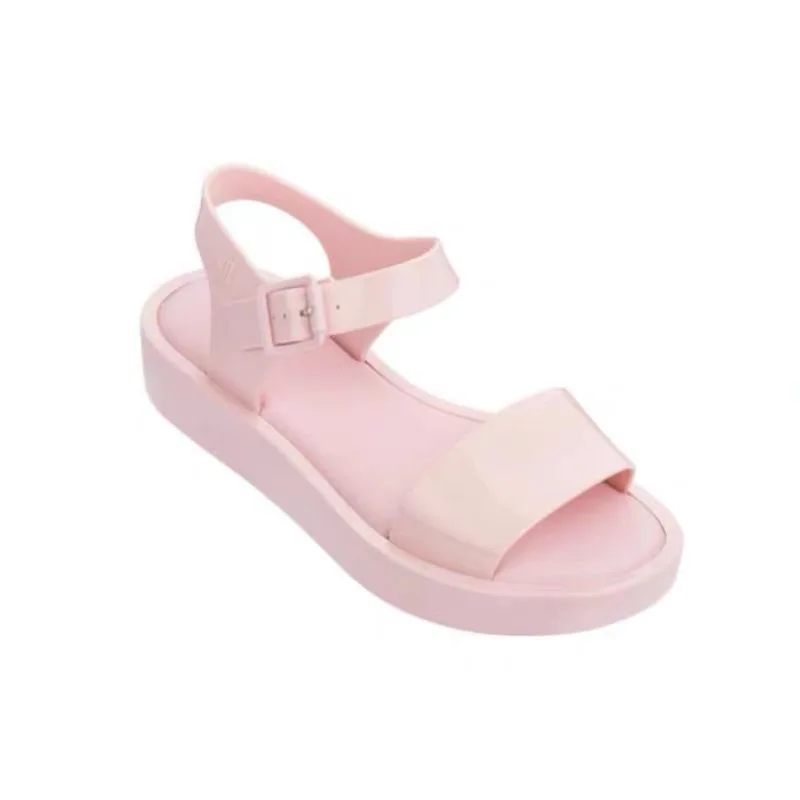 Melissa/женская прозрачная обувь; Новинка года; женские сандалии; обувь в римском стиле; дышащие удобные пляжные сандалии; обувь melissa - Цвет: pink
