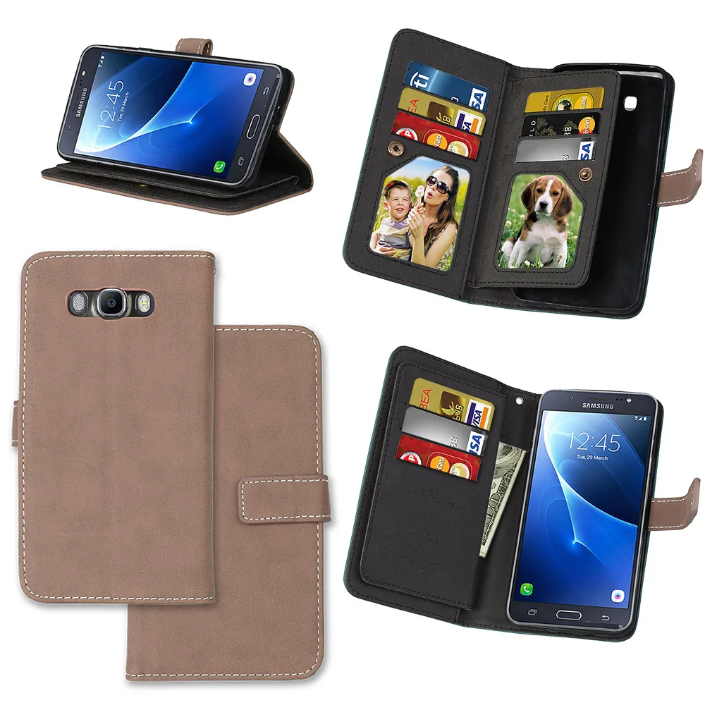 For Funda Samsung Galaxy J7 2016 case cover for J72016 J710 J710F Leather Case j7 Wallet Magnet Flip 3D Stand Cover | Мобильные