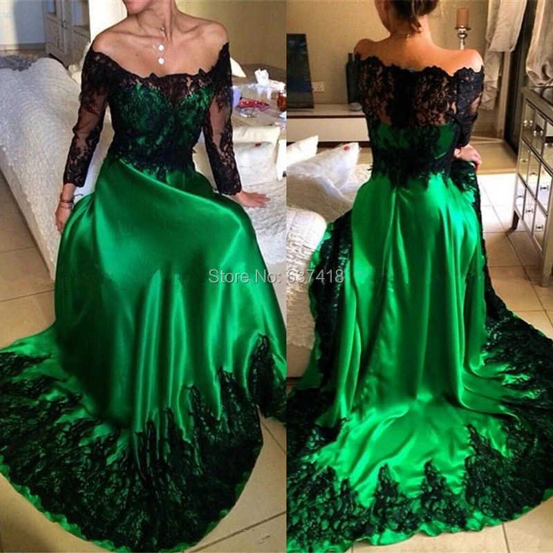 Emerald Green Evening Dress Prom Dress ...