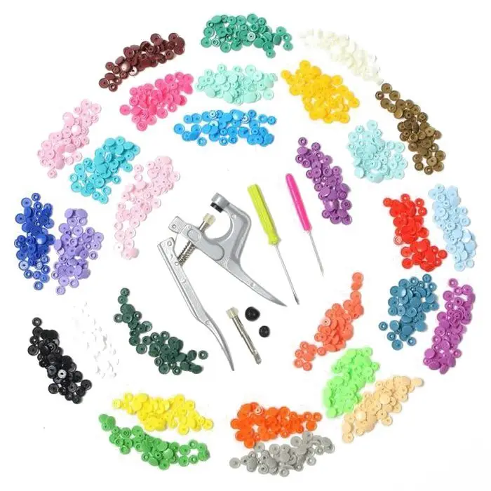 

Best 300x Color Clothing Pressure Resin Metal Clamp 12mm + Lot Clamp Tool