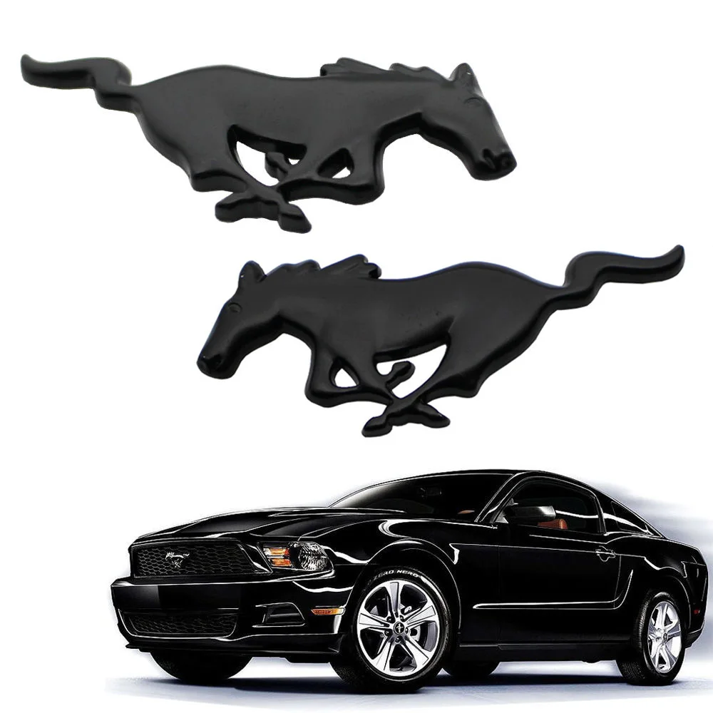 HORSE METAL NOVELTY LICENSE PLATE TAG FOR CARS BLACK HORSE