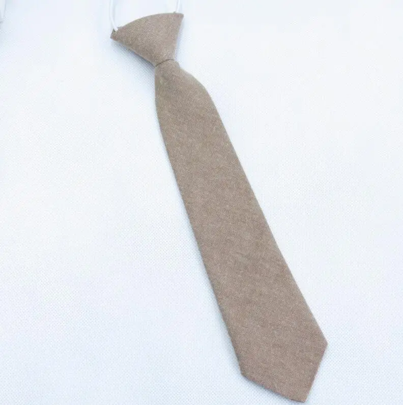 RBOCOTT/Детский галстук, хлопковые Галстуки для маленьких мальчиков и девочек, сплошной цвет, 6 см, галстук для худой шеи, детский Тонкий галстук, детские галстуки-бабочки - Цвет: 10