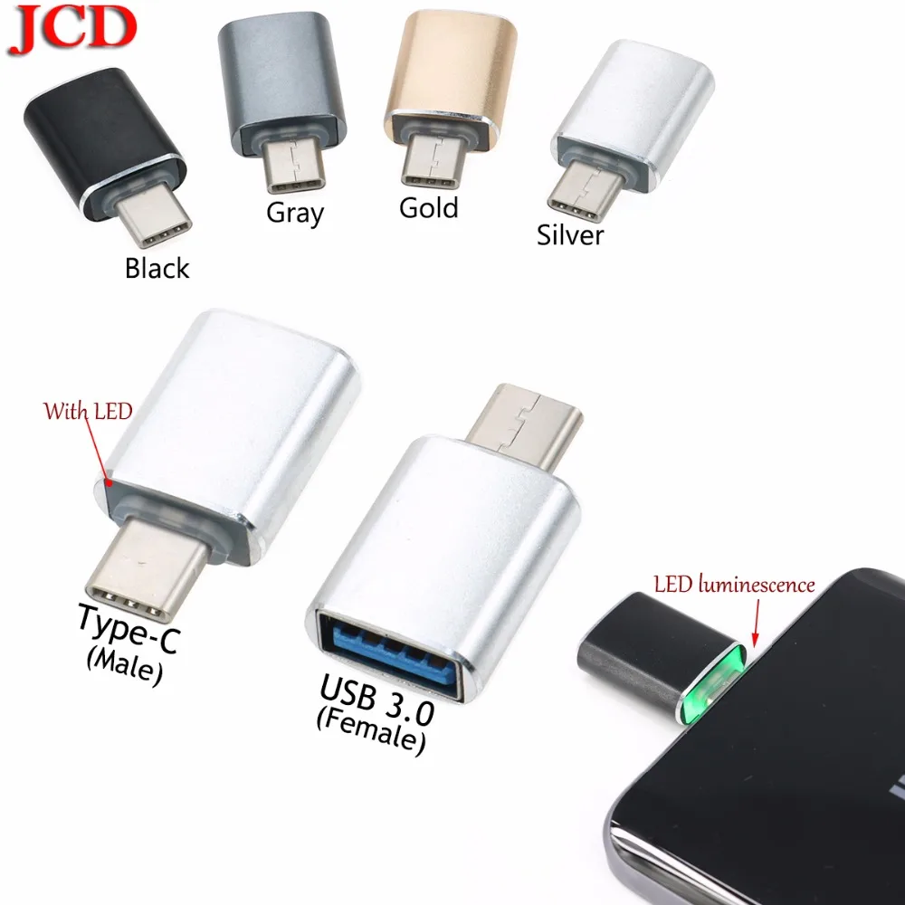 JCD USB 3.0 Female Adapter Type-C OTG Cable Type C USB-C Converter for Huawei P9 P10 Mouse Keyboard DIsk Flash | Мобильные телефоны
