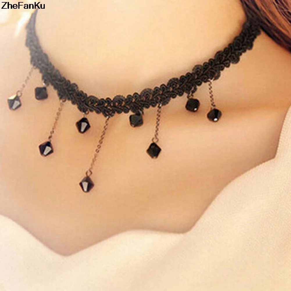 Vintage Stretch Tattoo Choker Necklace Punk Retro Gothic irregular hand