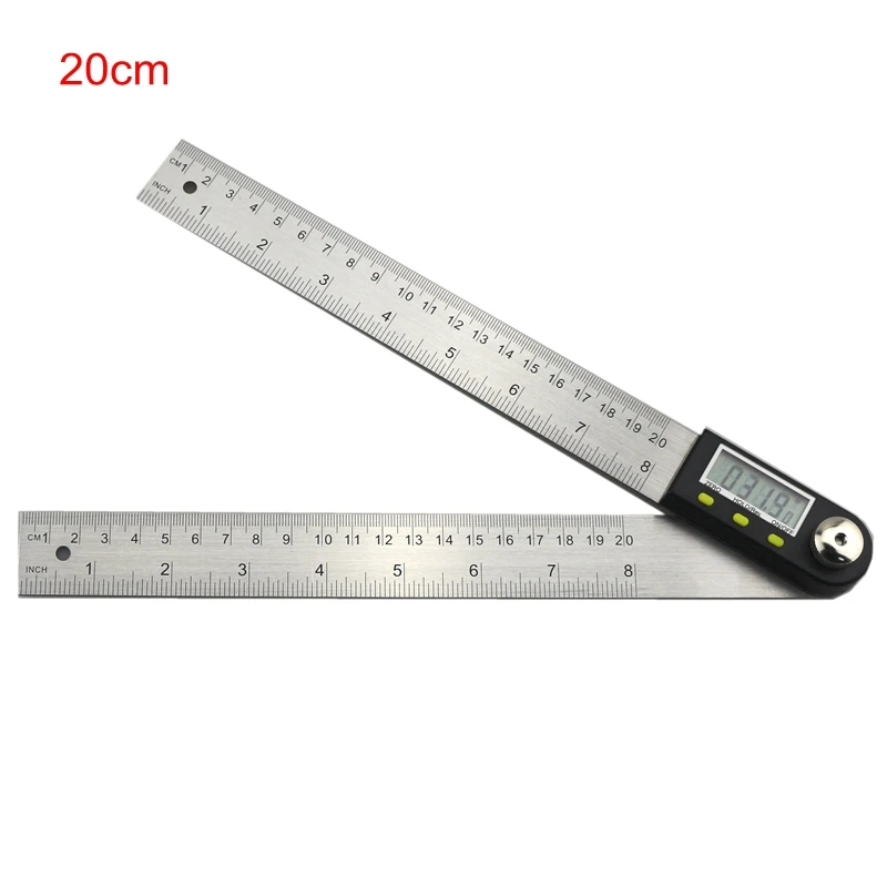 Digital Angle Finder Angle Ruler Protractor 20cm Inclinometer Level Measuring Instrument Stainless 