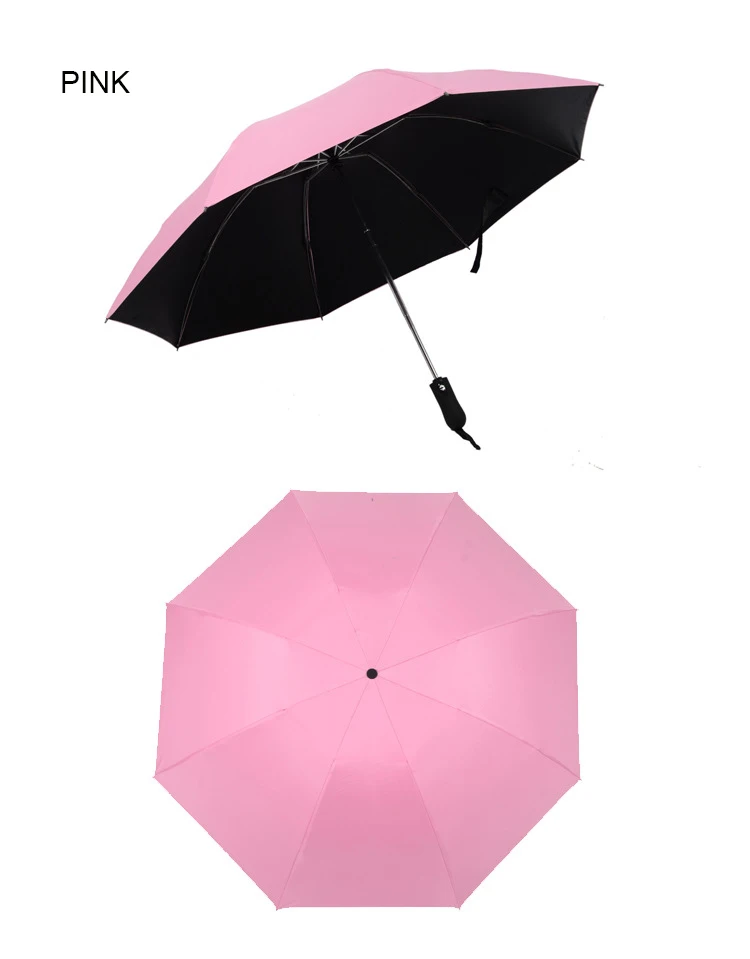 3 складной полностью автоматический обратный перевернутый зонтик Ветрозащитный Солнечный и дождь автомобиль мужские wo мужские анти дождь зонты 8 ребра