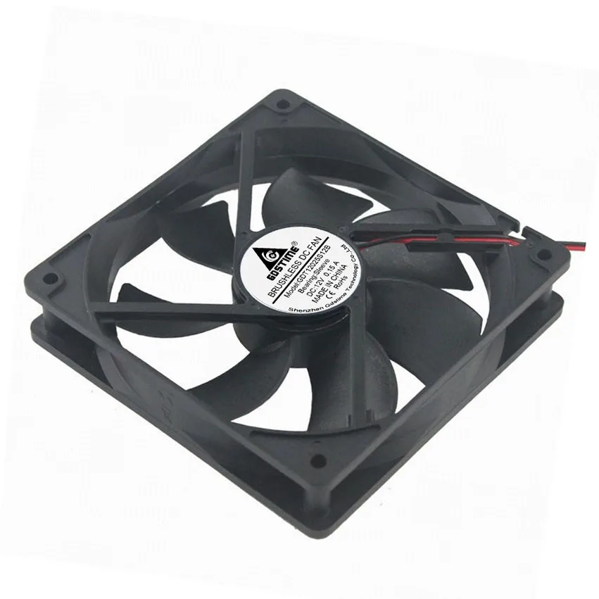 1 Pcs Gdstime 120mm DC 12V 2Pin 2000RPM Brushless Industrial Machine Case Cooler Cooling Fan 120x120x25mm 0.15A