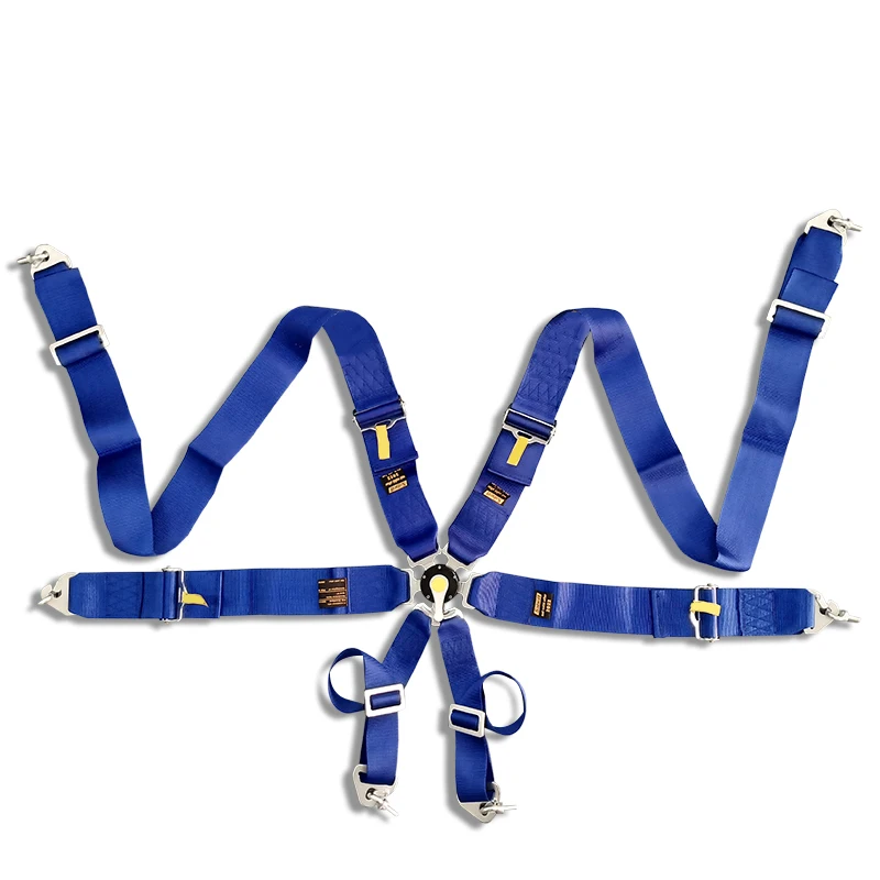 

Racing Seat Belt Harness Camlock Shoulder Quick Release Locking 6 Point 3" FIA 2022 (red blue black )