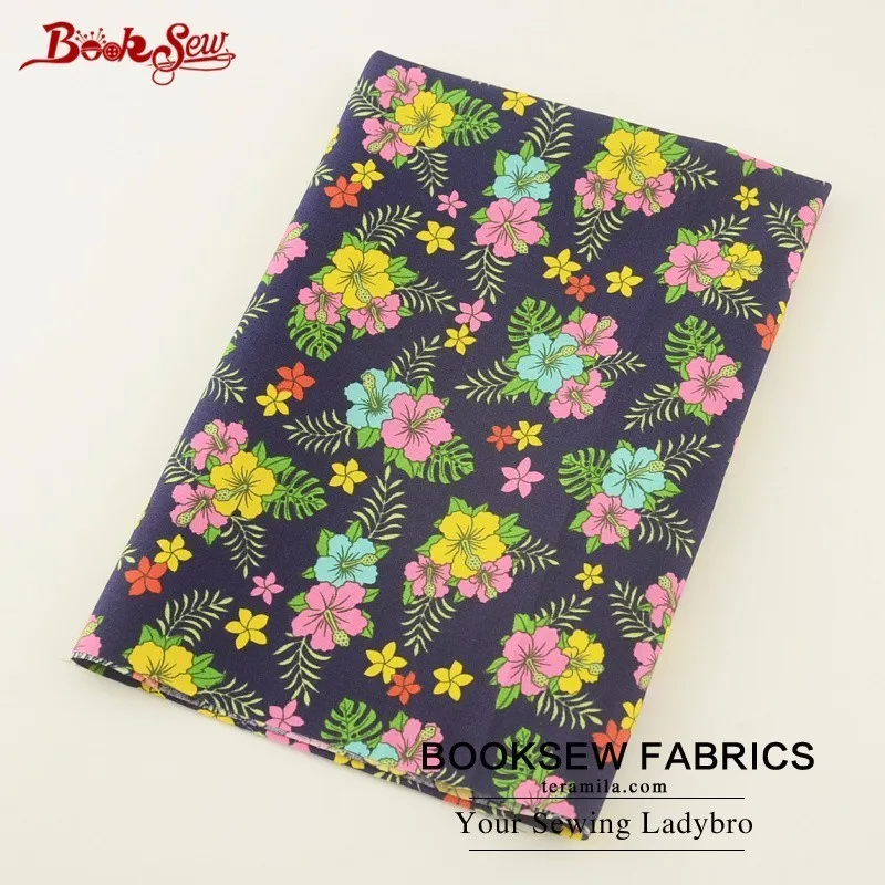 Booksew 100% хлопок поплин Ткань жира четверти цветочный Дизайн Вышивание ткани для