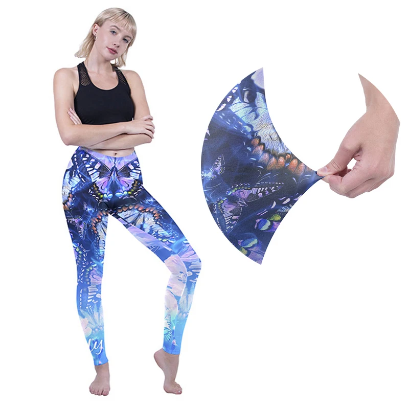 

WPCZQVZA 2019 New Arrival Woman Fashion Leggings Hot Sales 3D Printing Blue Legging Women High Elastic Leggins For Holiday Gifts