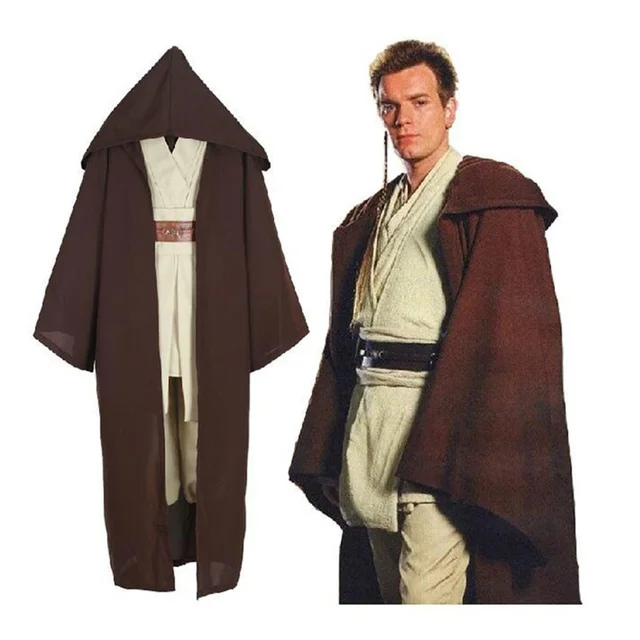 star wars revenge of the sith obiwan kenobi jedi knight cosplay costume halloween costumes for men