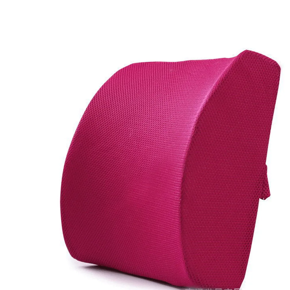Пены памяти сиденье стул поясничная поддержка спины мягкая подушка для офиса дома автомобиля - Цвет: rose