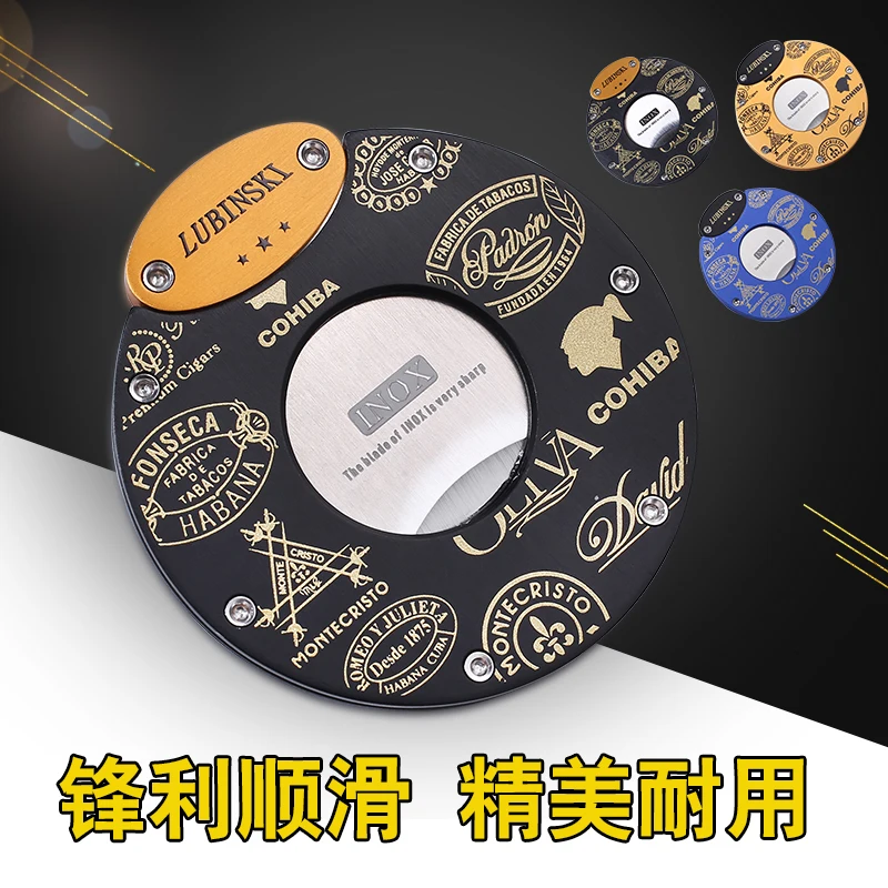 

Pretty Gadget Round Staineless Steel Guillotine Shape Cigar Cutters