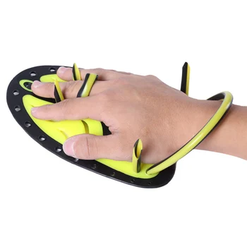 

1 Pairs Adjustable Silicone Hand Swimming Paddles Fins Flippers Webbed Training Pool Diving Gloves padel for Men Women Kids 05
