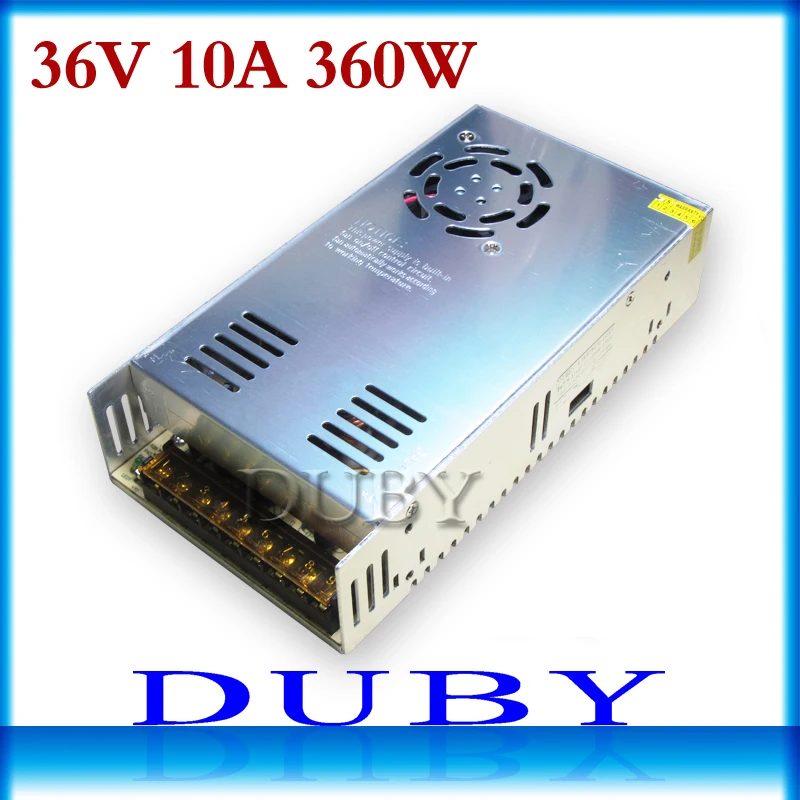 

10pcs/lot 36V 10A 360W Switching power supply Driver For LED Light Strip Display AC100-240V Factory Supplier Free DHL