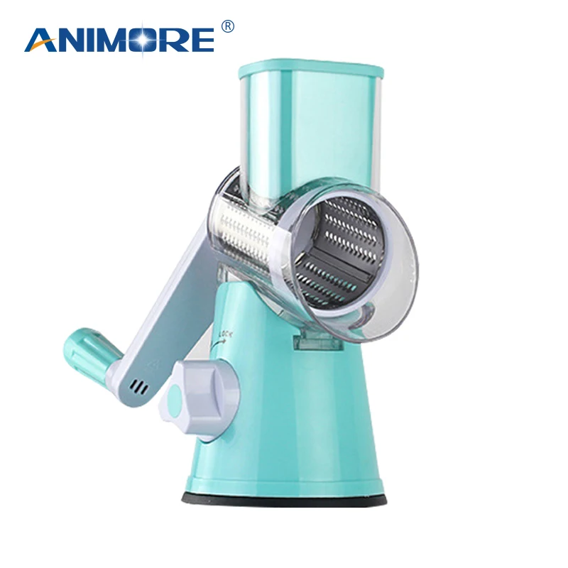 

ANIMORE Manual Vegetable Cutter Slicer Kitchen Accessories Multifunctional Round Mandoline Slicer Potato Cheese Kitchen Tool