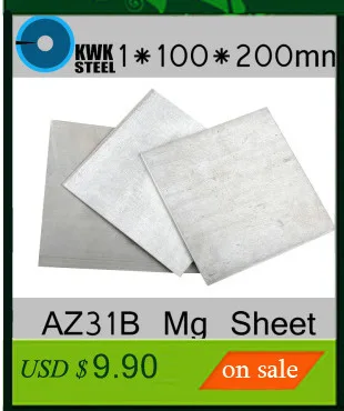 3 * 200 * 200mm AZ31B Magnesium Alloy Sheet Mg Plate Electroplating Anodes Experiment Anode Free Shipping