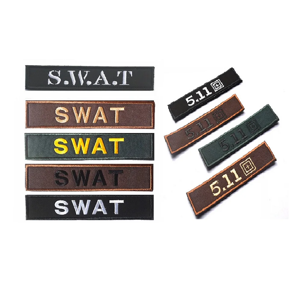 3D 자수 패치 루프 및 후크 SWAT 패치 5.11 긴 배지 영웅 메달 패치 헝겊 패치