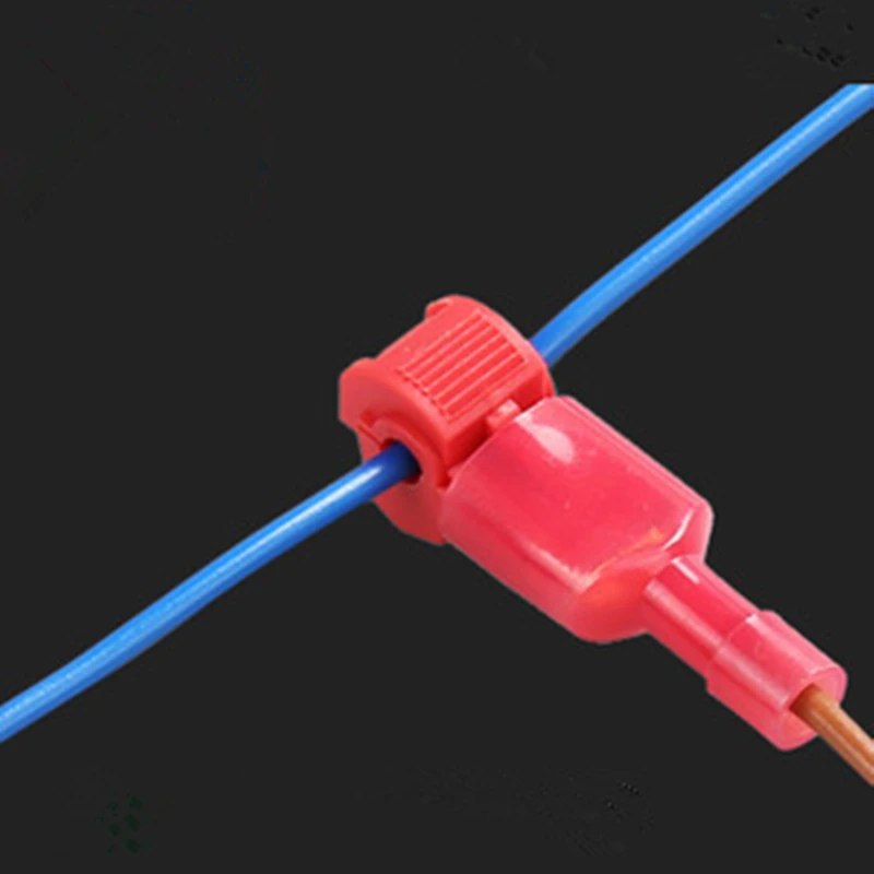 

100PCS Red Wire Cable Connectors Terminals Crimp Scotch Lock Quick Splice Electrical Car Audio 0.5-1.0mm 22-18AWG Kit Tool Set