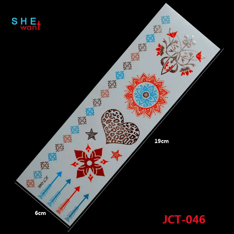 2017 Top Fashion New Body Art Metallic Temporary Tattoo Sexy Product