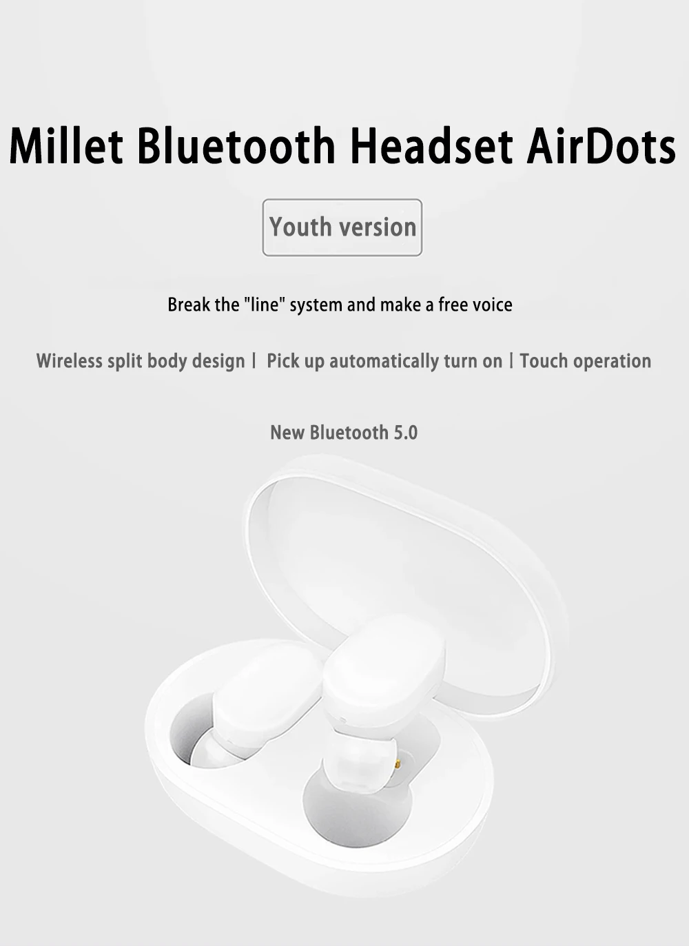 Xiaomi беспроводные наушники Air/AirDots Молодежная версия/Redmi AirDots Bluetooth 5,0 гарнитура микрофон сенсорное управление стерео