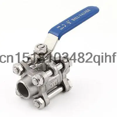 1/2PT 2 Способ Полный Порт 90 Градусов Поворотный Нержавеющей Стали 3 Шт. Шаровой Клапан